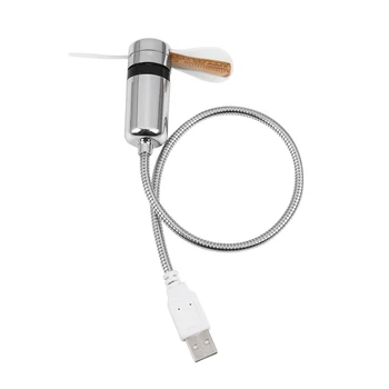 USB-вентиляторы, мини-дисплей времени и температуры, креативный подарок со светодиодной подсветкой, классный гаджет для портативного ПК