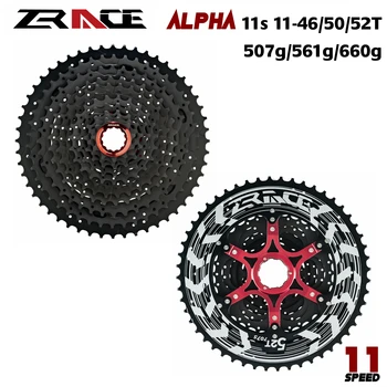 Легкая кассета ZRACE Alpha 11s 11 Скоростной горный велосипед свободного хода 11-46 Т/50 Т/52 Т - черный,