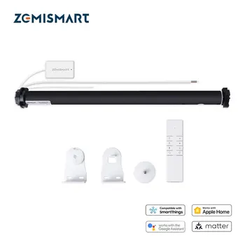 Сертифицированный по технологии Zemismart WiFi Мотор для рулонных штор 37-38 мм, приложение Homekit, Google Home Smartthings Control